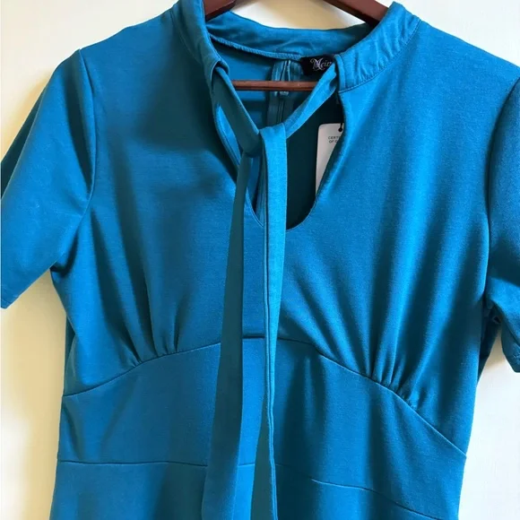 Elegant Teal Green Dress by Meinaiduo Size XL NWT’S - Picture 6 of 14